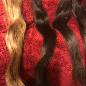Gently used tape in extensions from Sally’s beauty